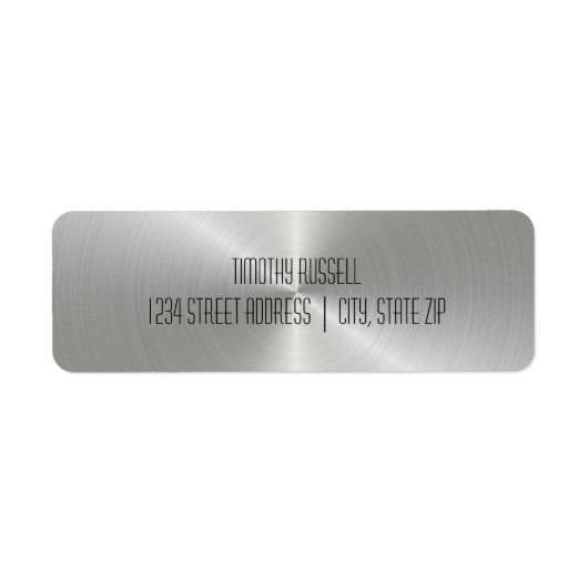 Silver Metal Shine - de Etiketten van het Adres va (Voorkant)