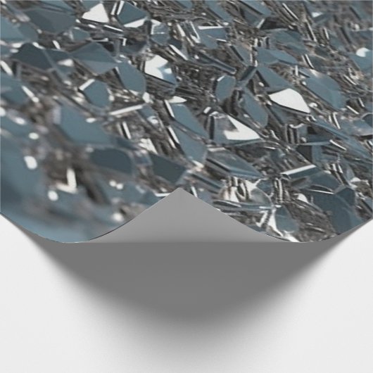 Silver Metal Texture 2 Cadeaupapier (Hoek)