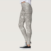 Silver Metal Unieke Glitter Sparkle Metallic Glam Leggings (Links)