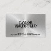 Silver Metal Visitekaartje (Voorkant)
