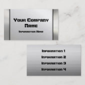 Silver Metal Watch Visitekaartjes (Voorkant / Achterkant)