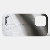 Silver Metal Wave Case-Mate iPhone Case (Achterkant (horizontaal))
