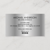 Silver Metal Welding Fabrication Contractor Welder Visitekaartje (Achterkant)