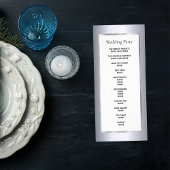 Silver metalic elegant glazen bruiloft reclamekaart