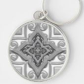 Silver Metallic 3D effect Sleutelhangers (Voorkant)