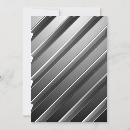 Silver Metallic 40th Birthday Kaart (Achterkant)