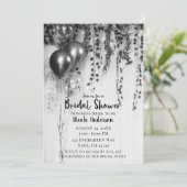 Silver Metallic Balloons Rustic Ivy Vrijgezellenfe Kaart (Staand voorkant)