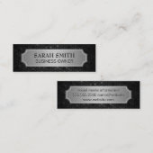 Silver Metallic Banner | Geometrisch Futuristisch Mini Visitekaartje (Voorkant / Achterkant)