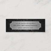 Silver Metallic Banner | Geometrisch Futuristisch Mini Visitekaartje (Achterkant)