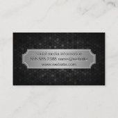 Silver Metallic Banner | Geometrisch Futuristisch Visitekaartje (Achterkant)