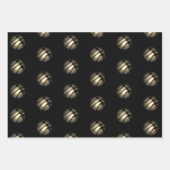 Silver Metallic Basketball Kinder naam Birthday Inpakpapier Vel (Voorkant 2)