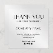 Silver metallic bedankt (Voorkant / Achterkant)