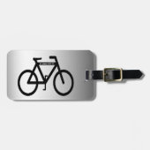 Silver Metallic Bicycle Bagagelabel (Voorkant horizontaal)
