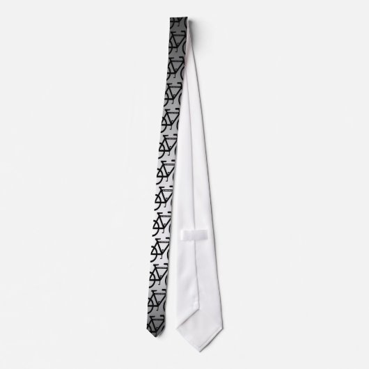 Silver Metallic Bicycle Stropdas (Achterkant)