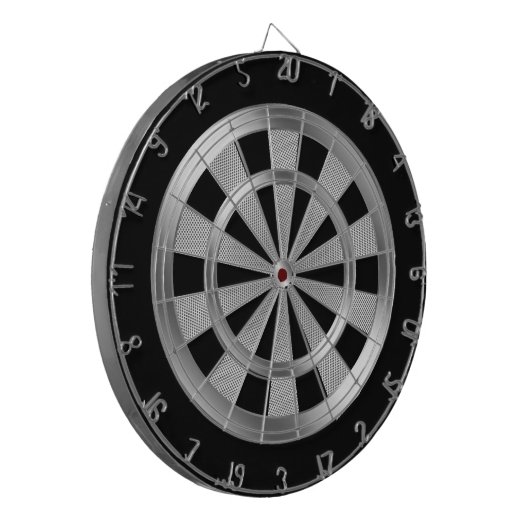 Silver Metallic & Black Dartbord (Voorkant Links)