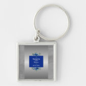 Silver Metallic Bloom Sleutelhanger (Voorkant)