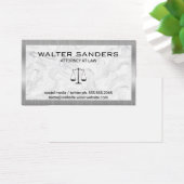 Silver Metallic Border | Achtergrond marmer | Wet Visitekaartje (Bureau)