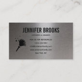 Silver Metallic Cleaning Service Housekeeper Maid Visitekaartje (Achterkant)