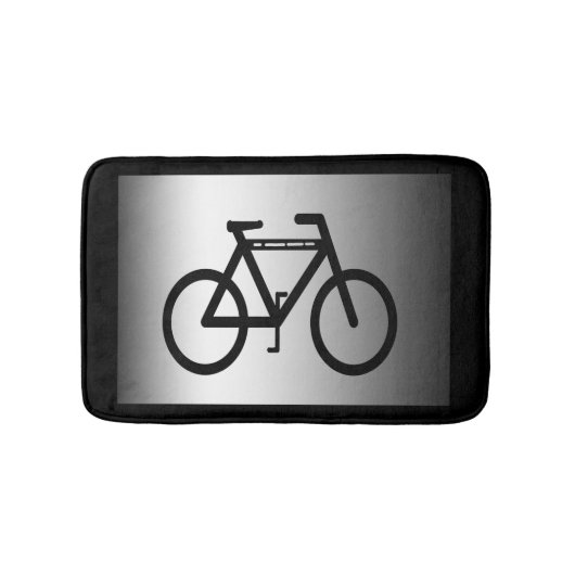 Silver Metallic Cycling Bath Mats Badmat (Voorkant)