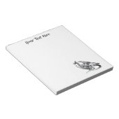 Silver Metallic Dragon Notitieblok (Schuin)