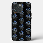 Silver Metallic Dragon Pattern Case-Mate iPhone Case (Achterkant)