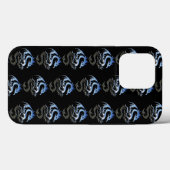 Silver Metallic Dragon Pattern Case-Mate iPhone Case (Achterkant (horizontaal))