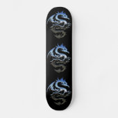 Silver Metallic Dragon Persoonlijk Skateboard (Voorkant)