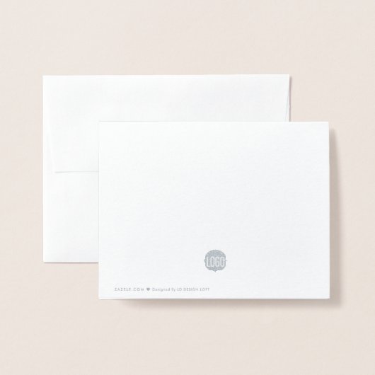 Silver Metallic Elegant Thankful Company Hartelijk Folie Kaarten (Met envelop)