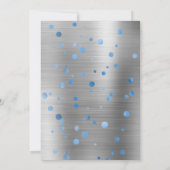SILVER METALLIC EN BLUE BIRTHDAAG BALLOON SPOT KAART (Achterkant)