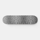 Silver Metallic Floral Skateboard (Horizontaal)