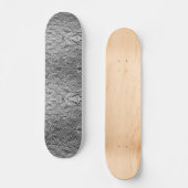 Silver Metallic Floral Skateboard (Voorkant)