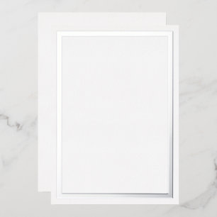 Silver Metallic Folie Border Kaarten