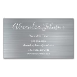 Silver Metallic Folie Moderne Professional Magnetisch Visitekaartje