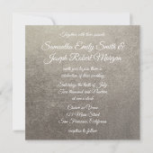 Silver Metallic Folie White California Wedding Kaart (Achterkant)