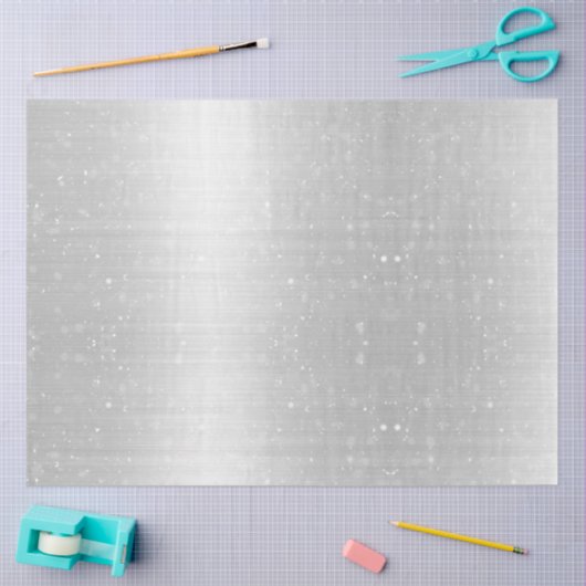 Silver Metallic Folie White Sneeuwkerst Tissuepapier (Craft)