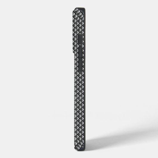 Silver Metallic geborsteld aluminium geometrische  Case-Mate iPhone Case (Achterkant / Links)