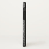 Silver Metallic geborsteld aluminium geometrische  Case-Mate iPhone Case (Achterkant/links)