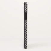 Silver Metallic geborsteld aluminium geometrische  Case-Mate iPhone Case (Achterkant / rechts)