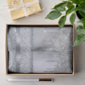 Silver metallic glitter druppelt elegante boeg af tissuepapier (Geschenk)