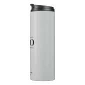 Silver Metallic Grey Custom Business Logo Thermosbeker (Geroteerd rechts)