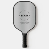 Silver Metallic Grey voegt Company Custom Logo toe Pickleball Paddle (Voorkant)