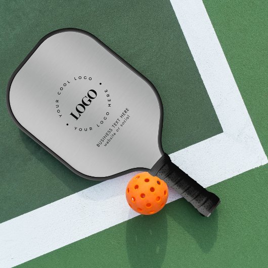 Silver Metallic Grey voegt Company Custom Logo toe Pickleball Paddle