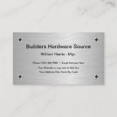 Silver Metallic Hardware Thema Visitekaartje (Voorkant)