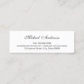 Silver Metallic look Afstuderen Name Kaart Namecar Contactkaartje (Achterkant)