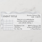 Silver Metallic look Background Kaart (Voorkant / Achterkant)