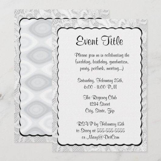 Silver Metallic look Background Kaart (Voorkant / Achterkant)