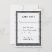 Silver Metallic look Background RSVP Kaartje (Voorkant)