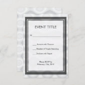 Silver Metallic look Background RSVP Kaartje (Voorkant / Achterkant)