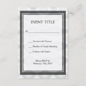 Silver Metallic look Background RSVP Kaartje (Voorkant)