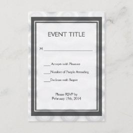 Silver Metallic look Background RSVP Kaartje